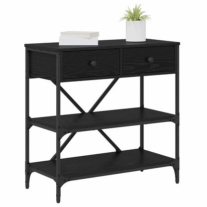 Tavolo consolle Rovere Nero 100 x 34,5 x 75 cm legno