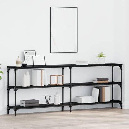 Tavolo consolle Rovere nero 200 x 29 x 75 cm