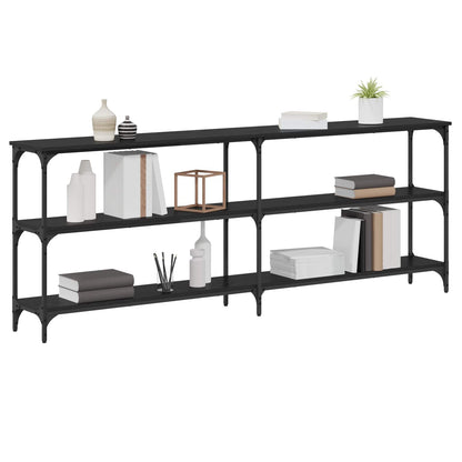 Tavolo consolle Rovere nero 200 x 29 x 75 cm