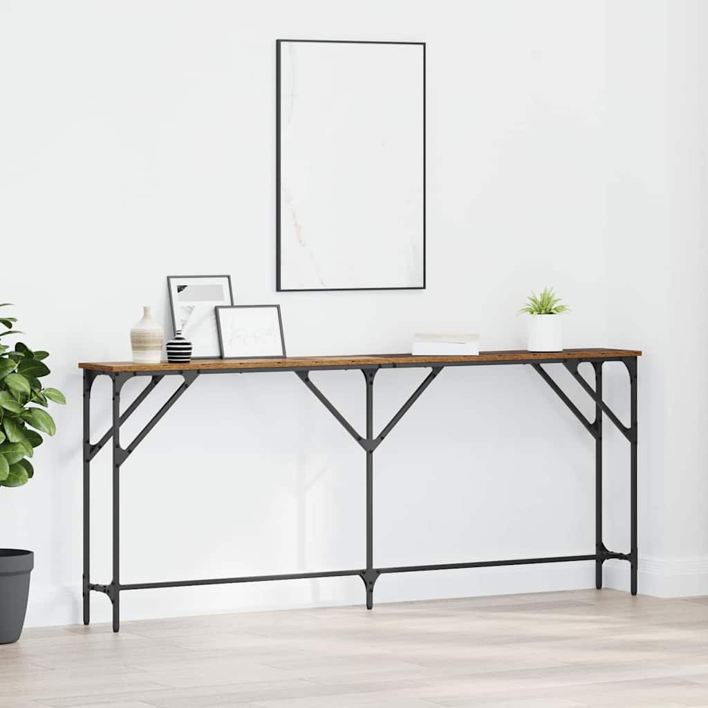 Tavolo consolle Legno vecchio 180 x 23 x 75 cm