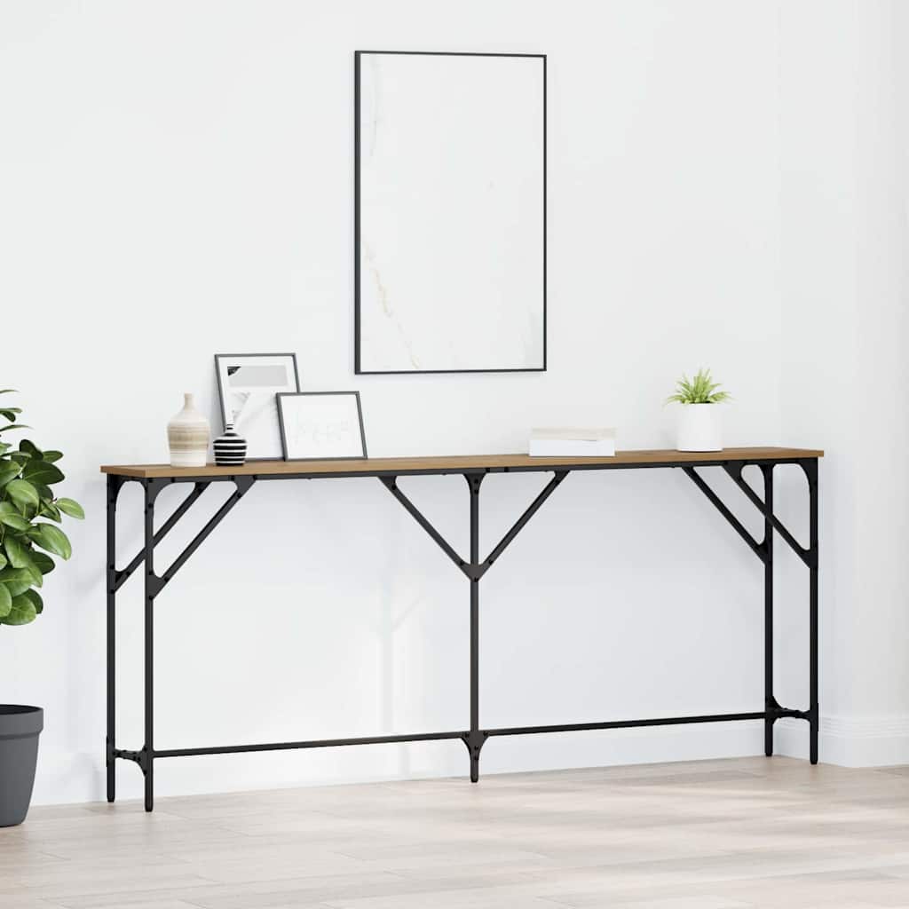 Tavolo consolle rovere artigianale 180 x 23 x 75 cm