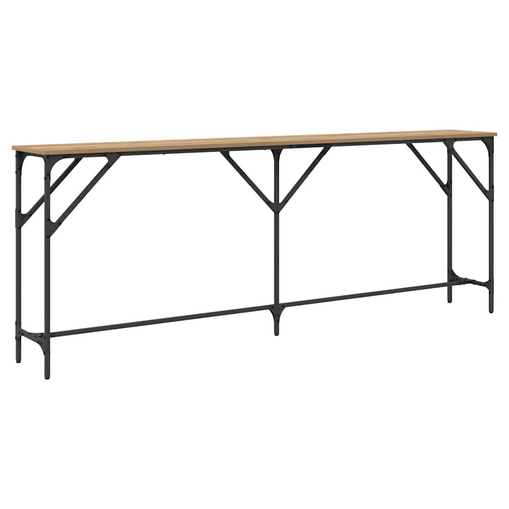 Tavolo consolle rovere artigianale 200 x 29 x 75 cm