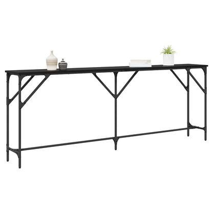 Tavolo consolle Rovere nero 200 x 29 x 75 cm