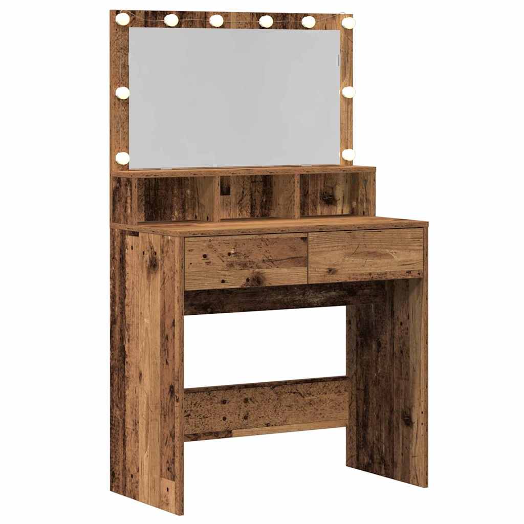 Tavolo da Trucco con cassetto Legno vecchio 80 x 41 x 134,5 cm