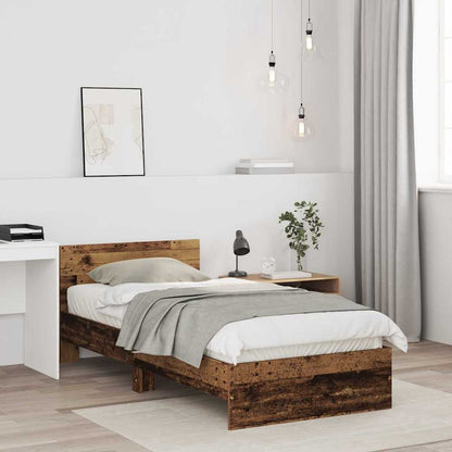 Struttura del letto Legno vecchio 90 x 200 cm Legno multistrato