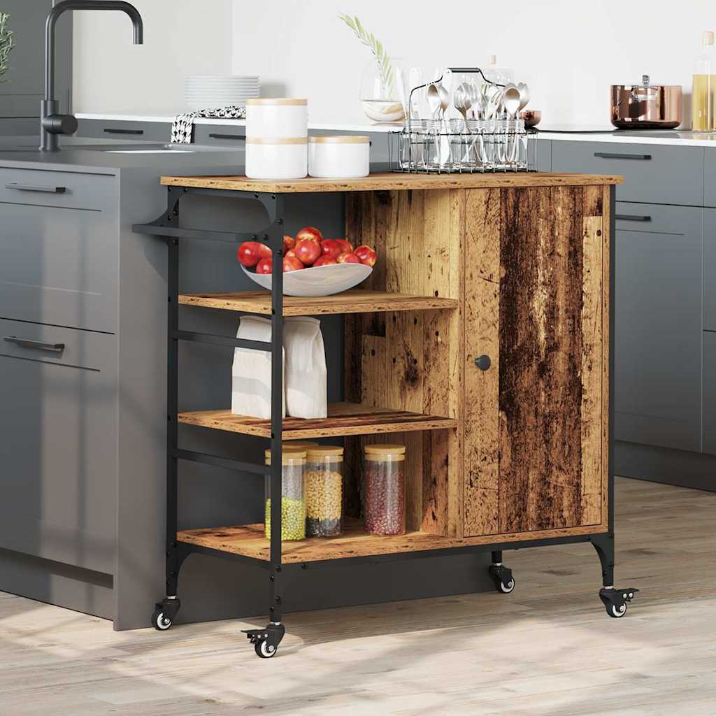 Carrello da Cucina Legno vecchio 87,5 x 39 x 84,5 cm