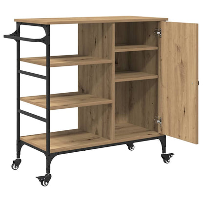 Carrello da Cucina Rovere artigianale 87,5 x 39 x 84,5 cm