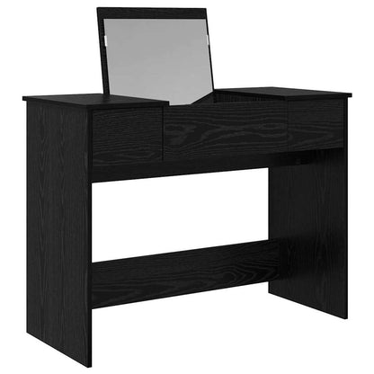 Tavolo per Cosmetici con cassetto Rovere Nero 100 x 45 x 76 cm
