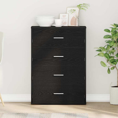 Credenza Rovere Nero 60 x 31 x 84 cm Legno multistrato