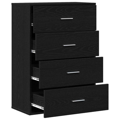 Credenza Rovere Nero 60 x 31 x 84 cm Legno multistrato