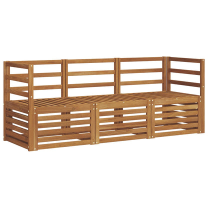 Set divani 3 pcs Naturale Legno di Acacia Massello