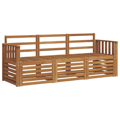 Set divani 3 pcs Naturale Legno di Acacia Massello
