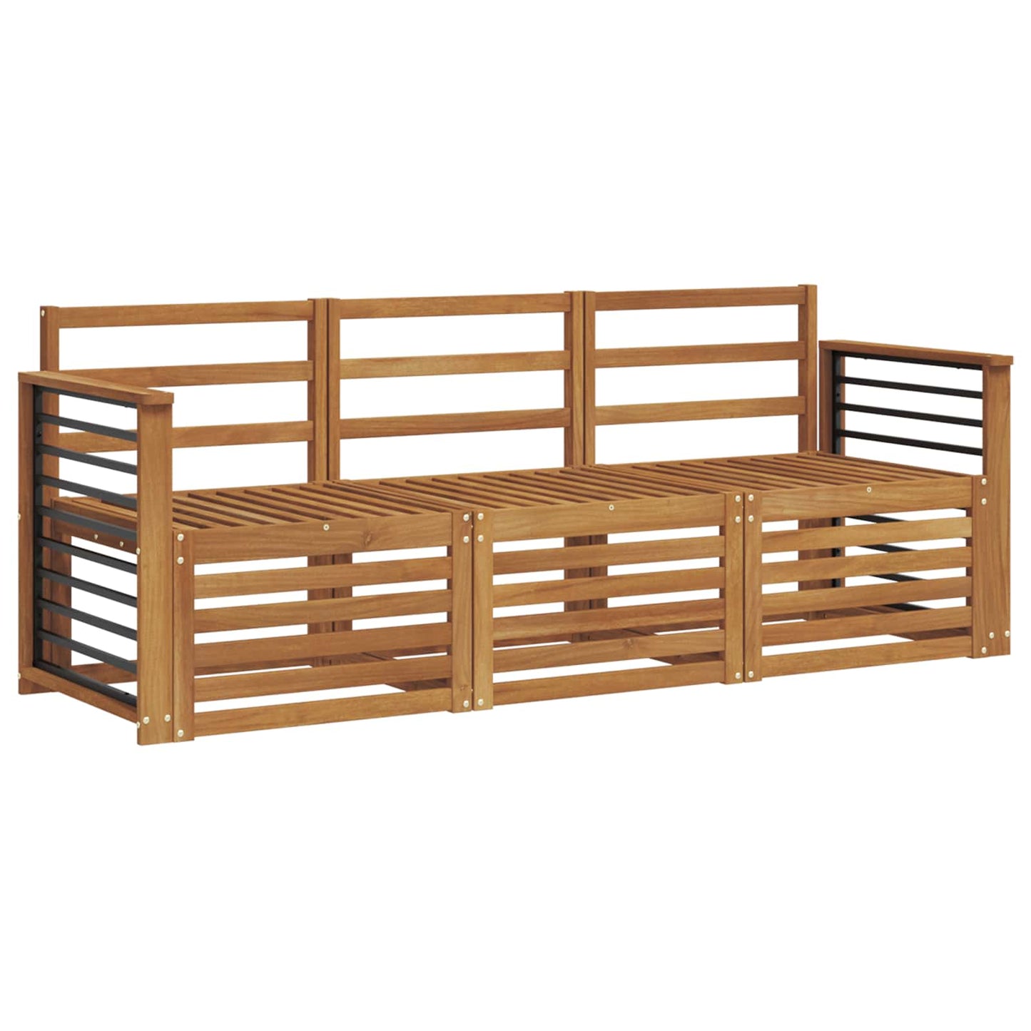 Set divani 3 pcs Legno di Acacia Massello