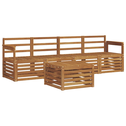 Set divani 5 pcs Naturale Legno di Acacia Massello