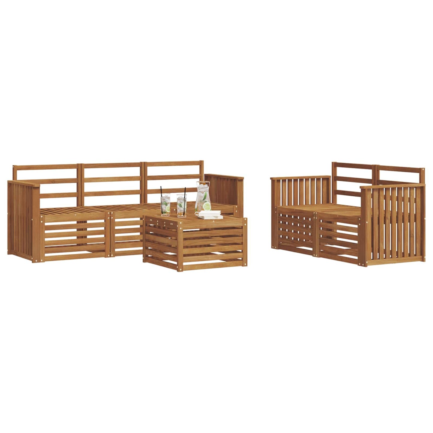 Set divani Legno di Acacia Massello