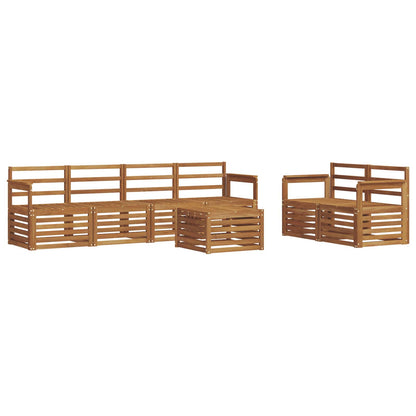Set divani 7 pcs Naturale Legno di Acacia Massello