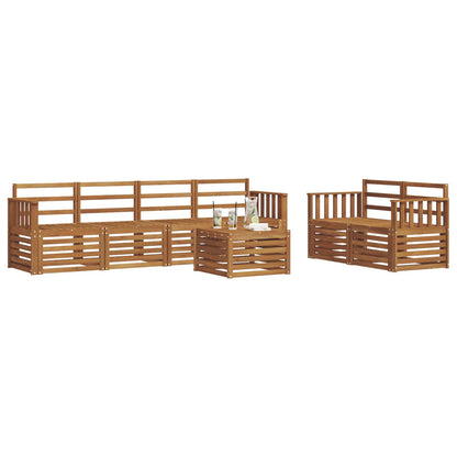 Set divani 7 pcs Naturale Legno di Acacia Massello