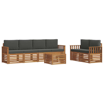 Set di divani da esterno con cuscino Naturale e Antracite