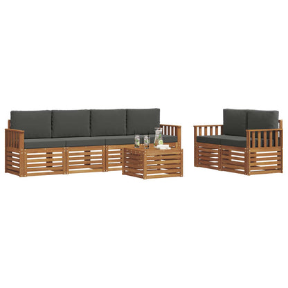 Set di divani da esterno con cuscino Naturale e Antracite