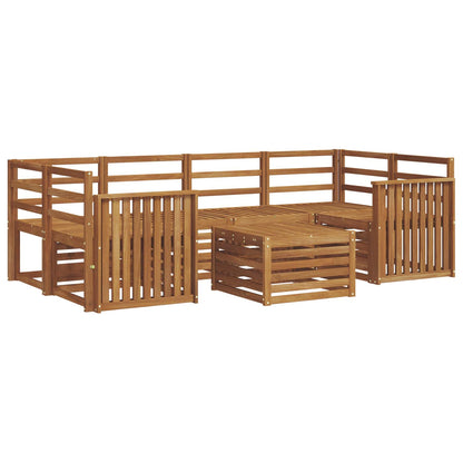 Set divani 7 pcs Naturale Legno di Acacia Massello
