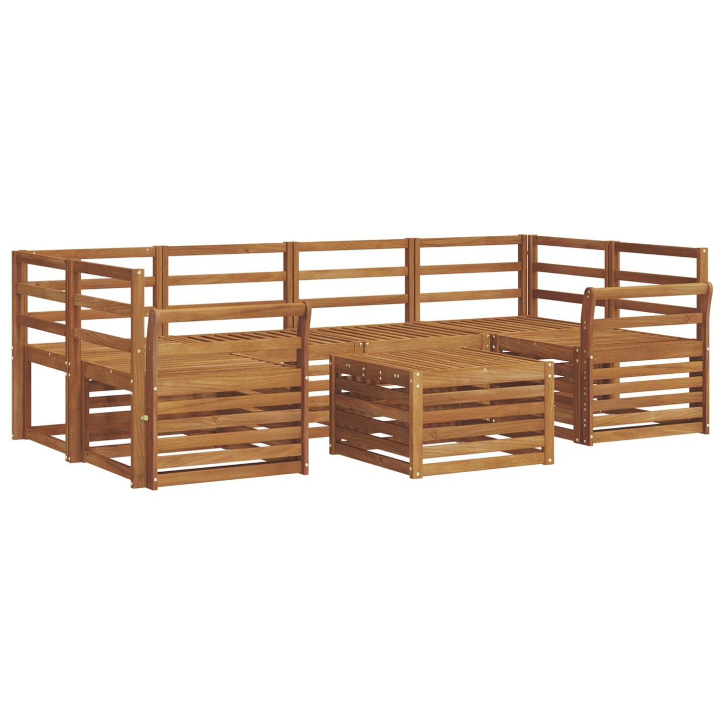 Set divani Naturale Legno di Acacia Massello