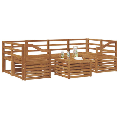 Set divani 7 pcs Naturale Legno di Acacia Massello