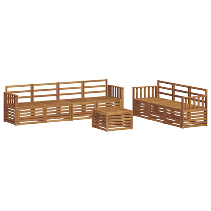 Set divani 8 pcs Naturale Legno di Acacia Massello