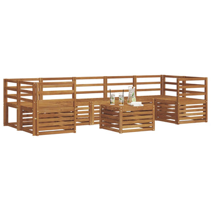 Set divani 8 pcs Naturale Legno di Acacia Massello