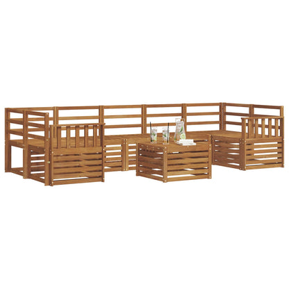 Set divani 8 pcs Naturale Legno di Acacia Massello