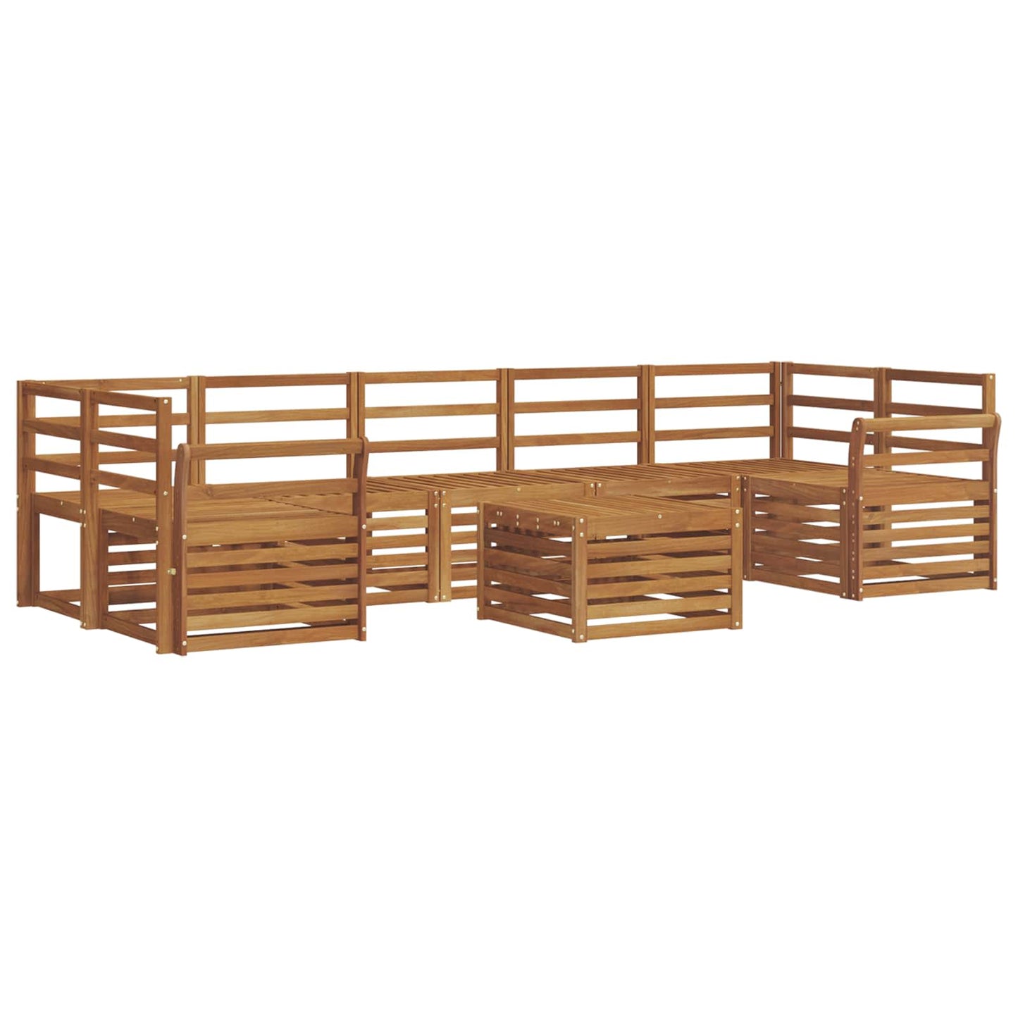 Set divani Naturale Legno di Acacia Massello