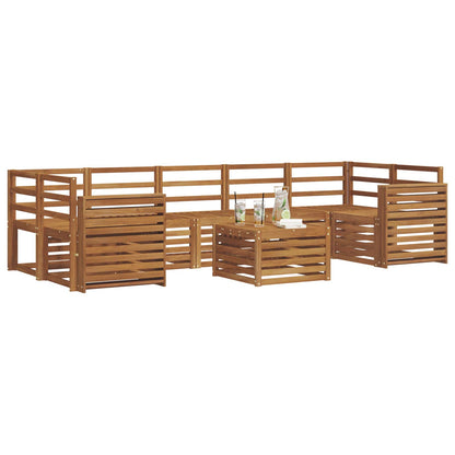 Set divani 8 pcs Naturale Legno di Acacia Massello