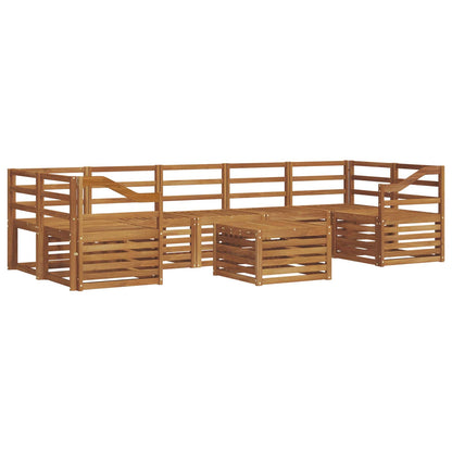 Set divani 8 pcs Naturale Legno di Acacia Massello