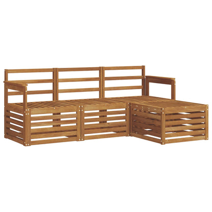 Set divani 4 pcs Naturale Legno di Acacia Massello