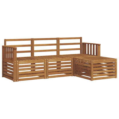 Set divani 4 pcs Naturale Legno di Acacia Massello