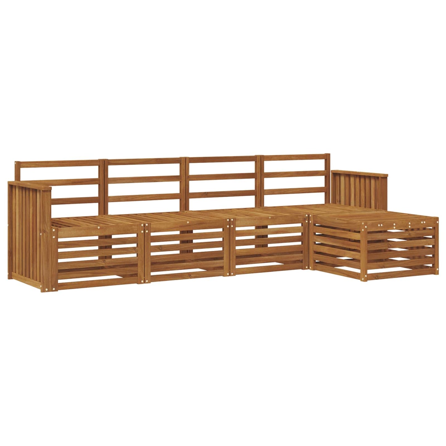 Set divani 5 pcs Naturale Legno di Acacia Massello