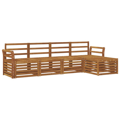 Set divani 5 pcs Naturale Legno di Acacia Massello