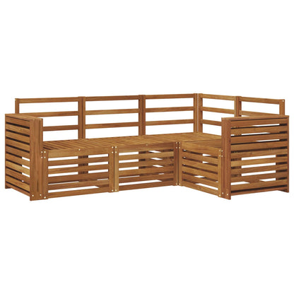 Set divani 4 pcs Naturale Legno di Acacia Massello