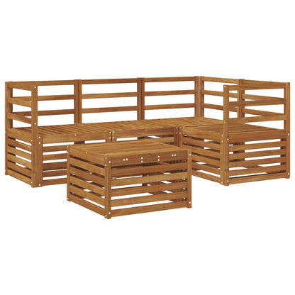Set divani 5 pcs Naturale Legno di Acacia Massello
