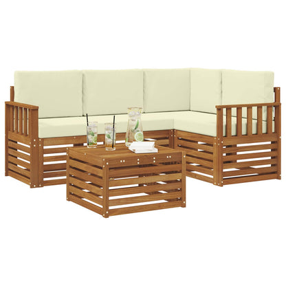 Set di Mobili 5 pcs Naturale e Crema Legno multistrato