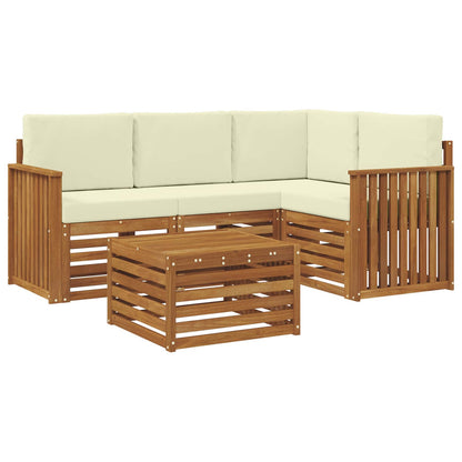 Set di Mobili 5 pcs Naturale e Crema Legno multistrato