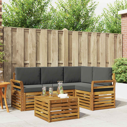 Set di Mobili 5 pcs Naturale e Antracite Legno multistrato