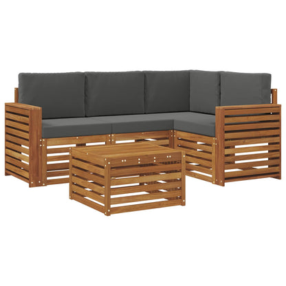 Set di Mobili 5 pcs Naturale e Antracite Legno multistrato