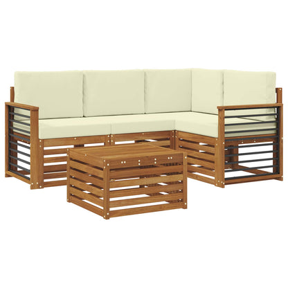 Set di Mobili 5 pcs Naturale e Crema Legno multistrato