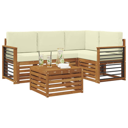 Set di Mobili 5 pcs Naturale e Crema Legno multistrato
