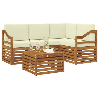 Set di Mobili 5 pcs Naturale e Crema Legno multistrato