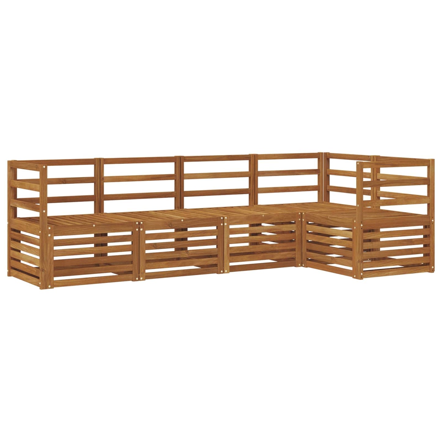 Set divani 5 pcs Naturale Legno di Acacia Massello