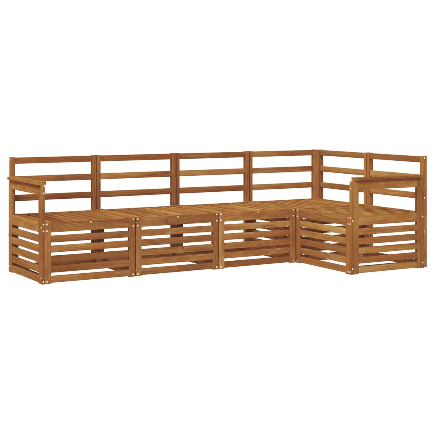Set divani 5 pcs Naturale Legno di Acacia Massello