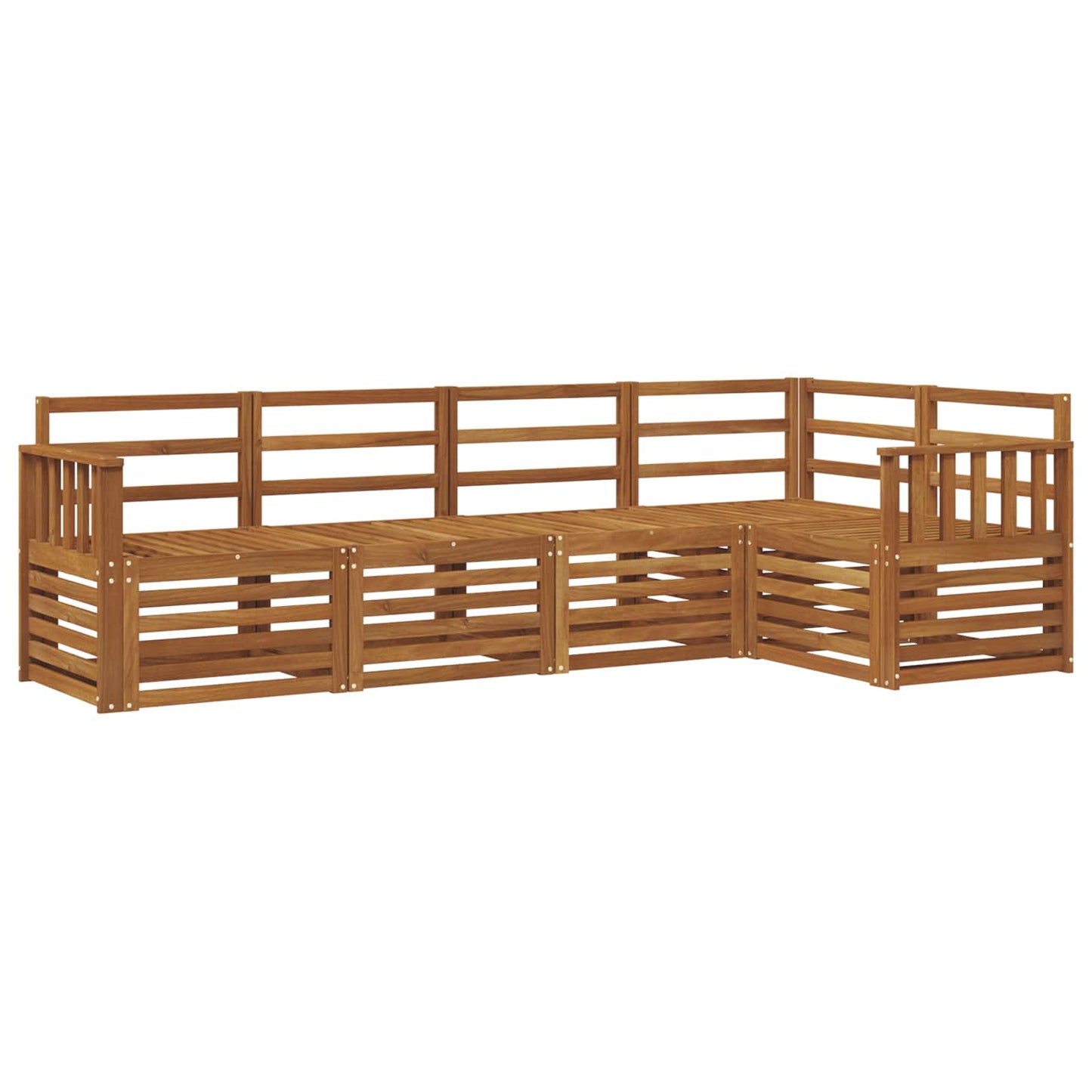 Set divani 5 pcs Naturale Legno di Acacia Massello