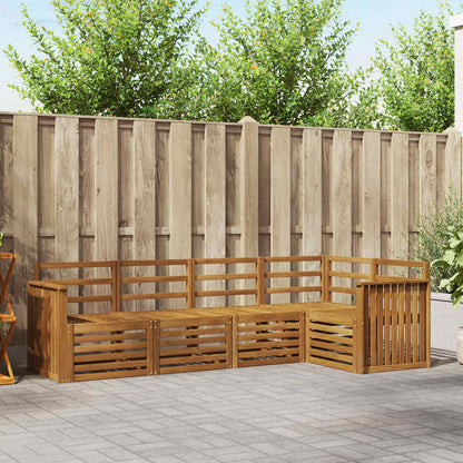 Set divani 5 pcs Naturale Legno di Acacia Massello