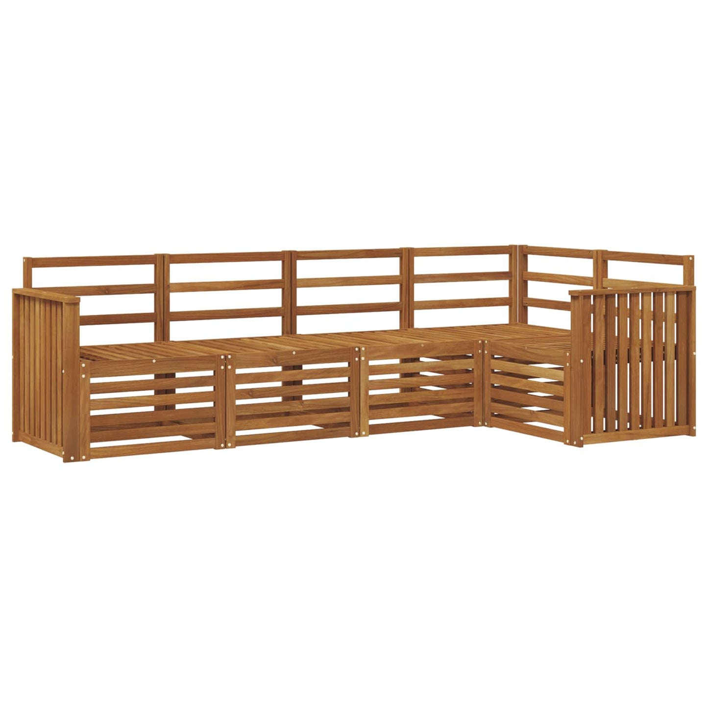 Set divani 5 pcs Naturale Legno di Acacia Massello